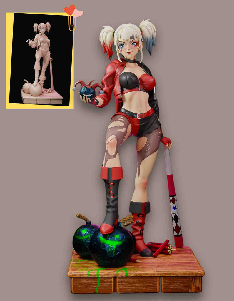 Harley Quinn statue[ Edits] : Harley Quinn Custom Made 3d Printed Table Top /Decor