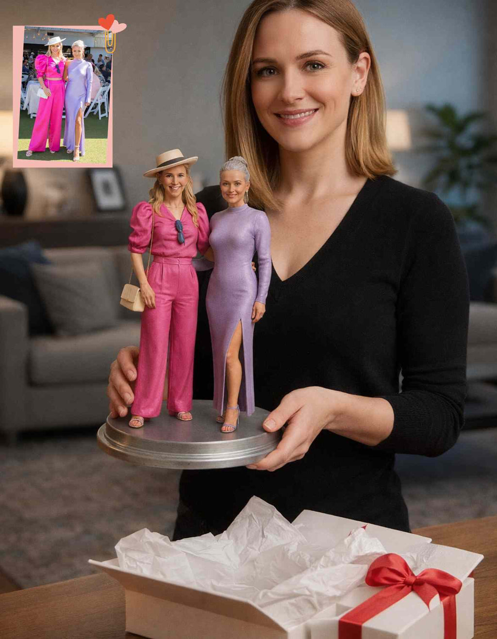 3D couple figurines, crafted in any pose you love