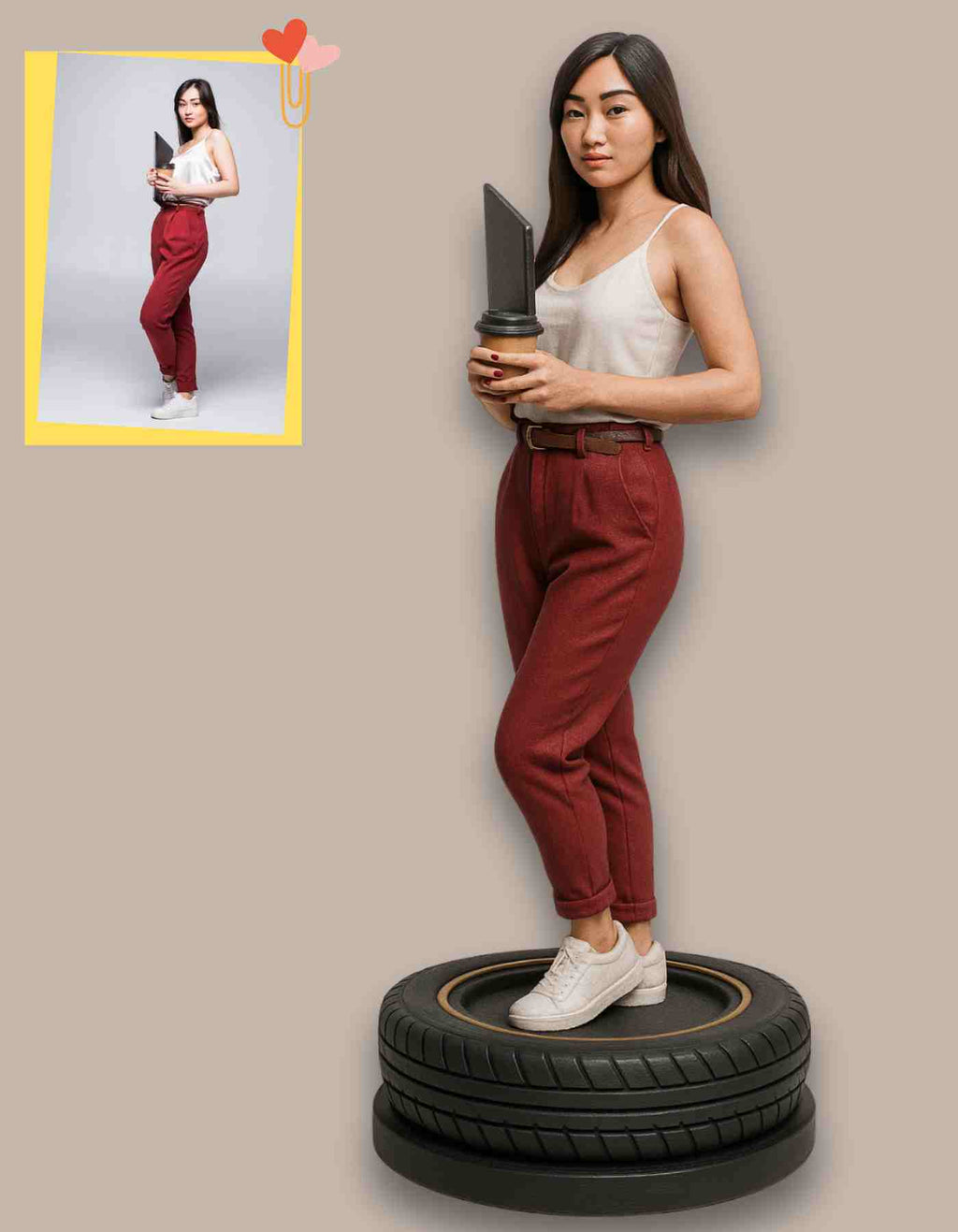 3D Mini me Figurines with fancy custom base