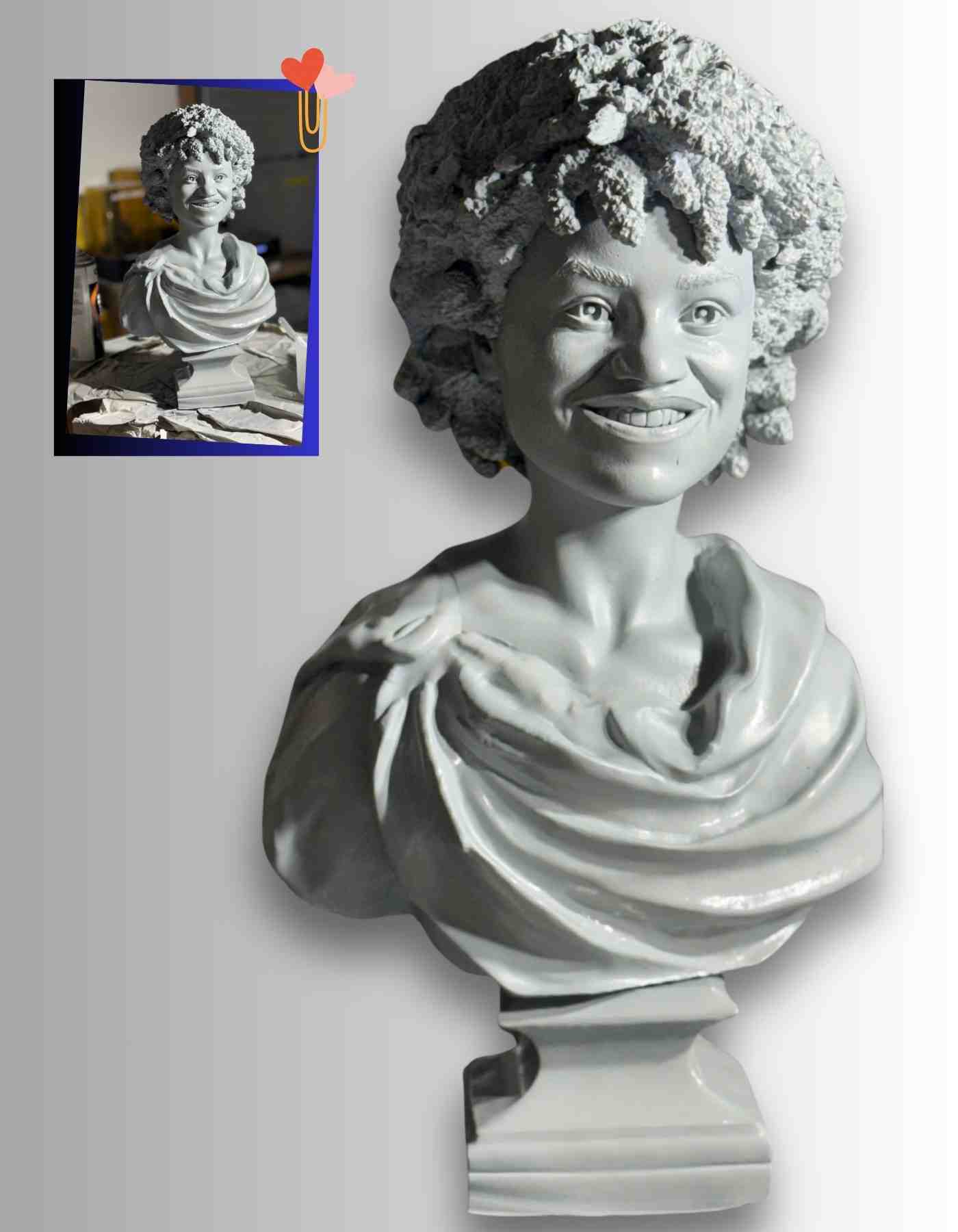 Bust sculpture ; Personalized 3D Art for Timeless Elegance!