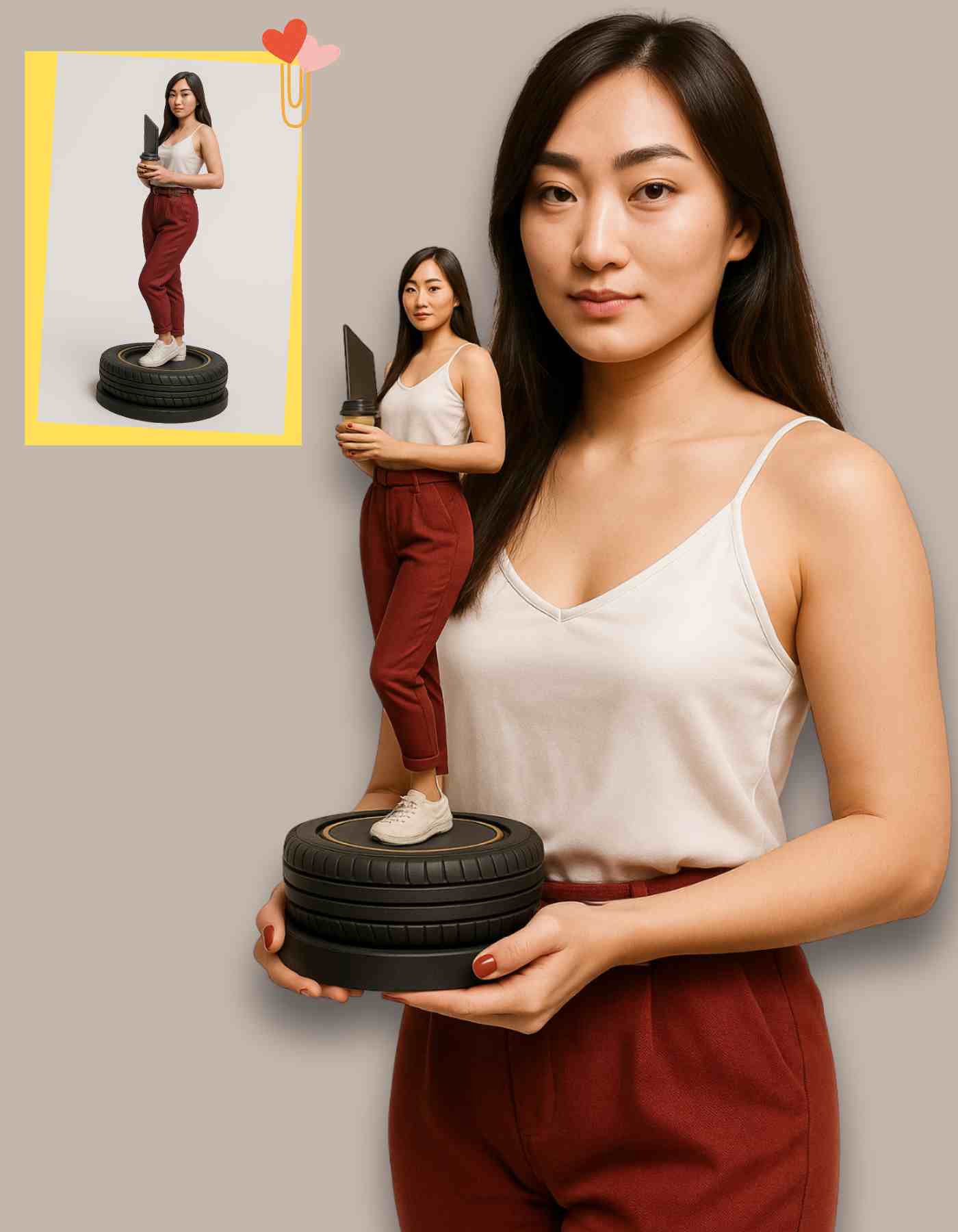 3D Mini me Figurines with fancy custom base