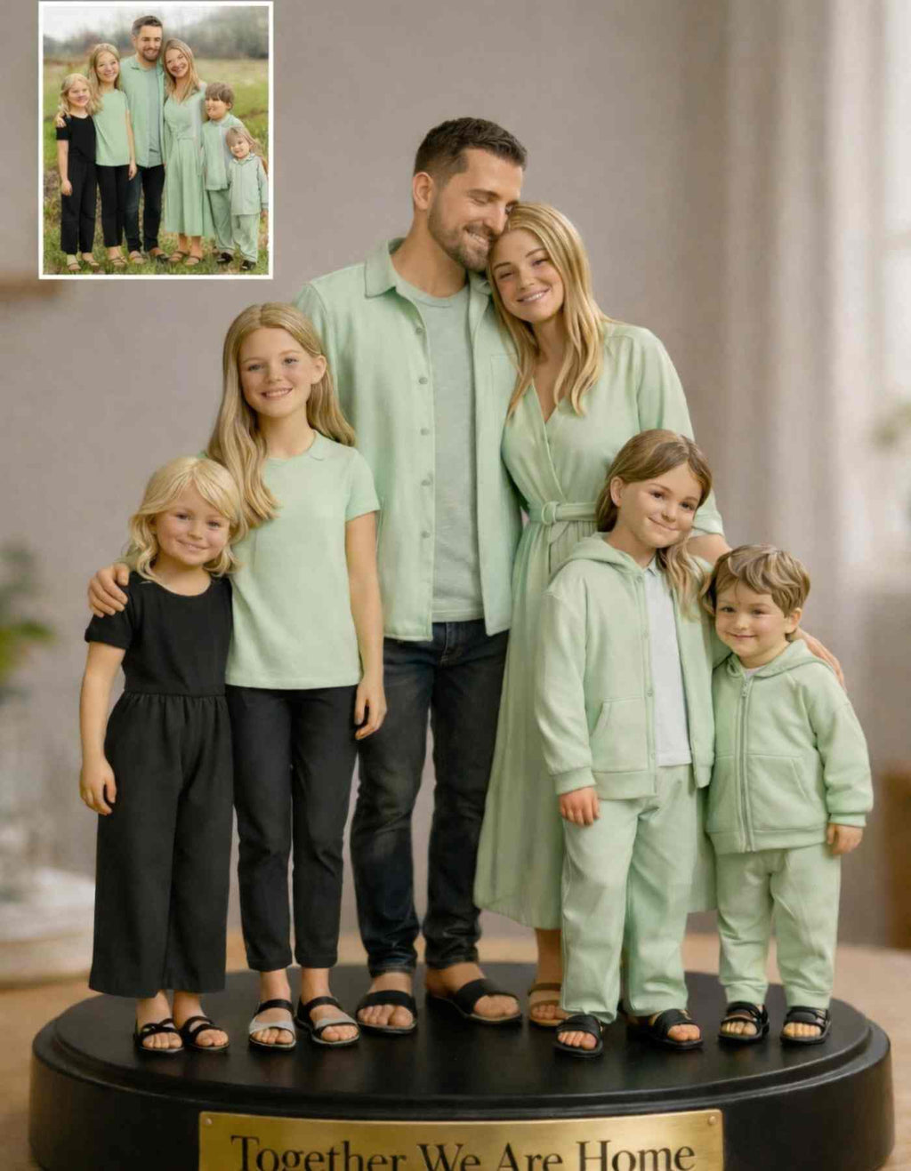 3D family figurines celebrating the love that holds you together