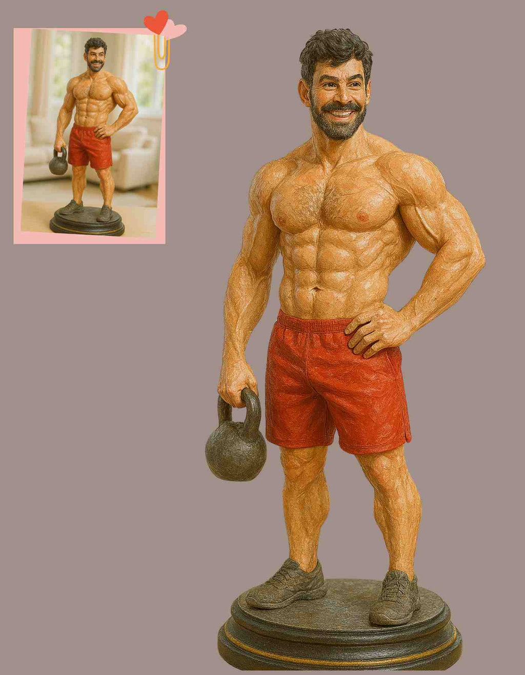 Personalized Fitness Gifts; 3D Figurines made with from Reference pics