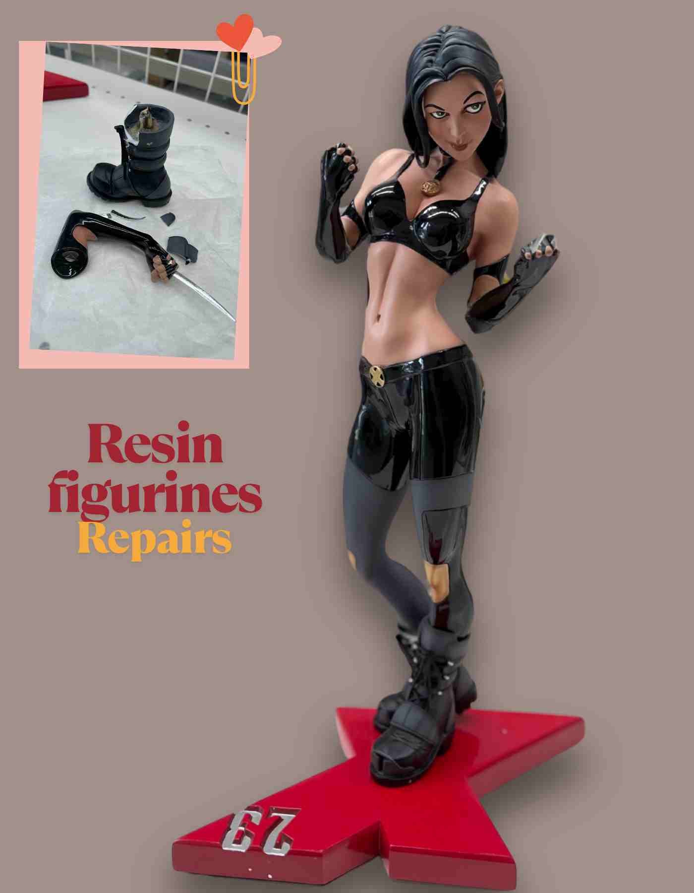 Resin figurine repair