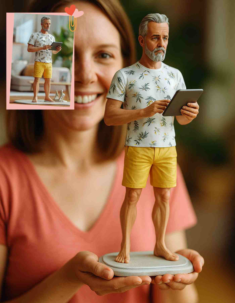 Custom retirement gifts : Personalized Custom 3D Sculpt of Retirees