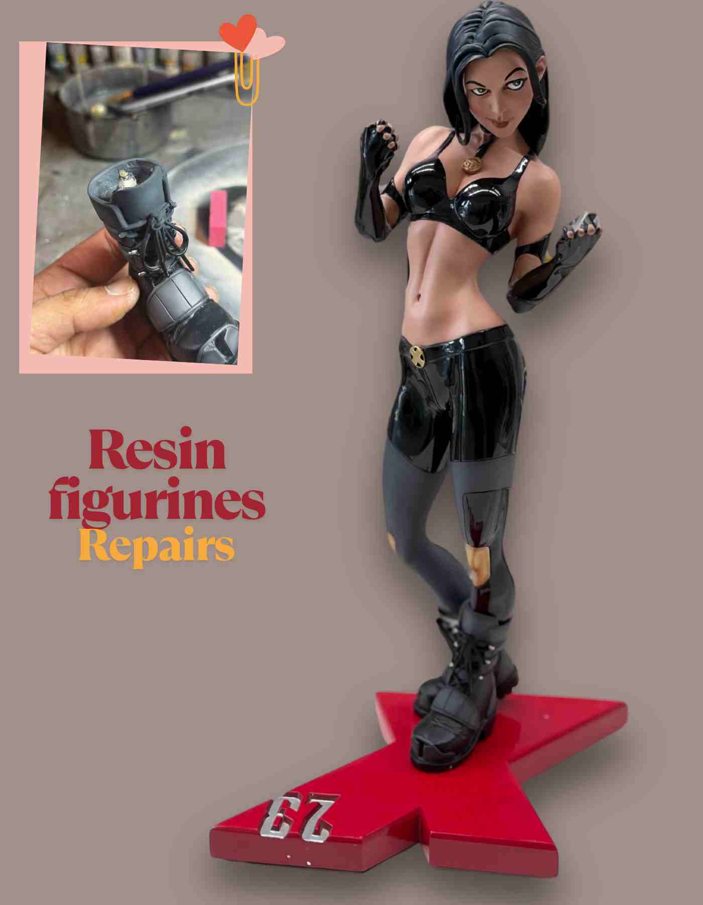 Resin figurine repair
