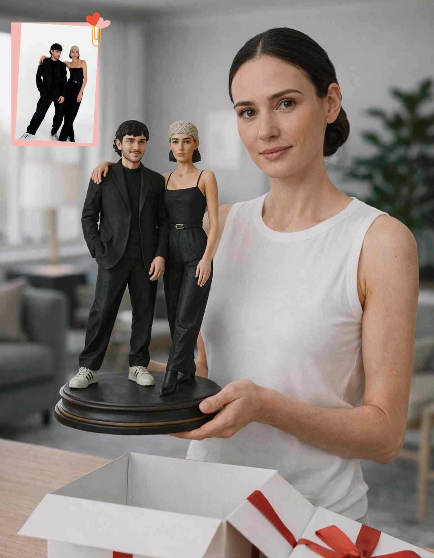 3D couple figurines, crafted in any pose you love