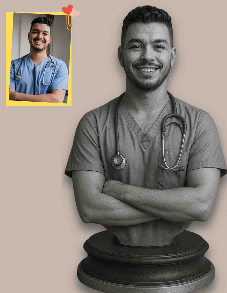 Custom Nurse gifts-Custom 3D Printed Nurse Sculptures - Unique Gifts & Decor