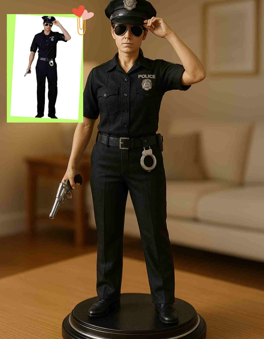 Custom Police gifts- Custom made Personalized Police Officer Gifts / Sculptures