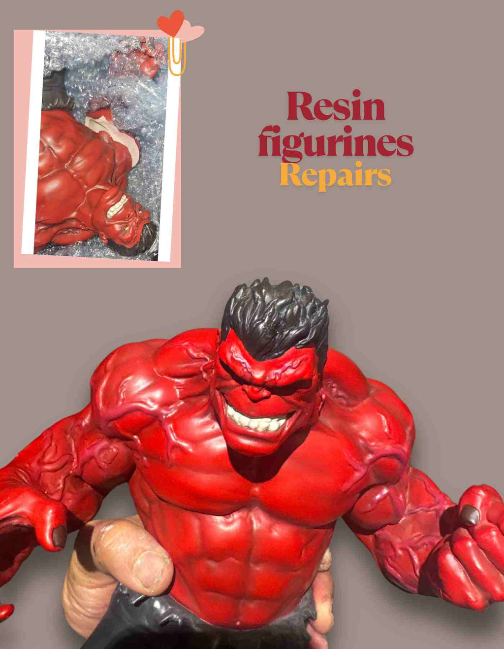 Resin figurine repair