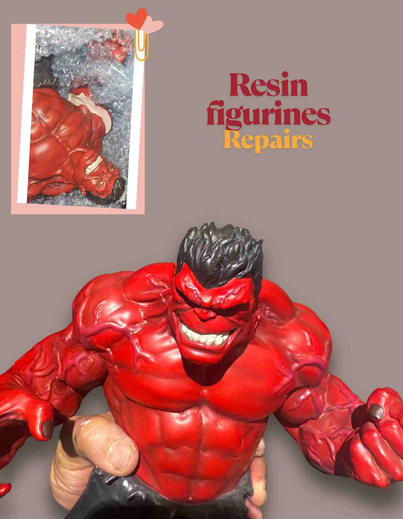 Resin figurine repair