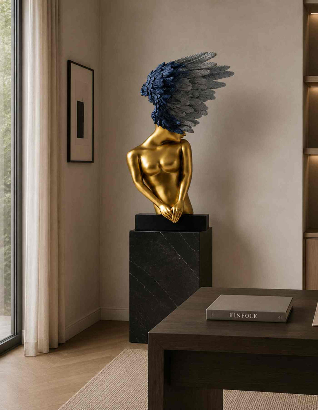 Winged Bust sculpture