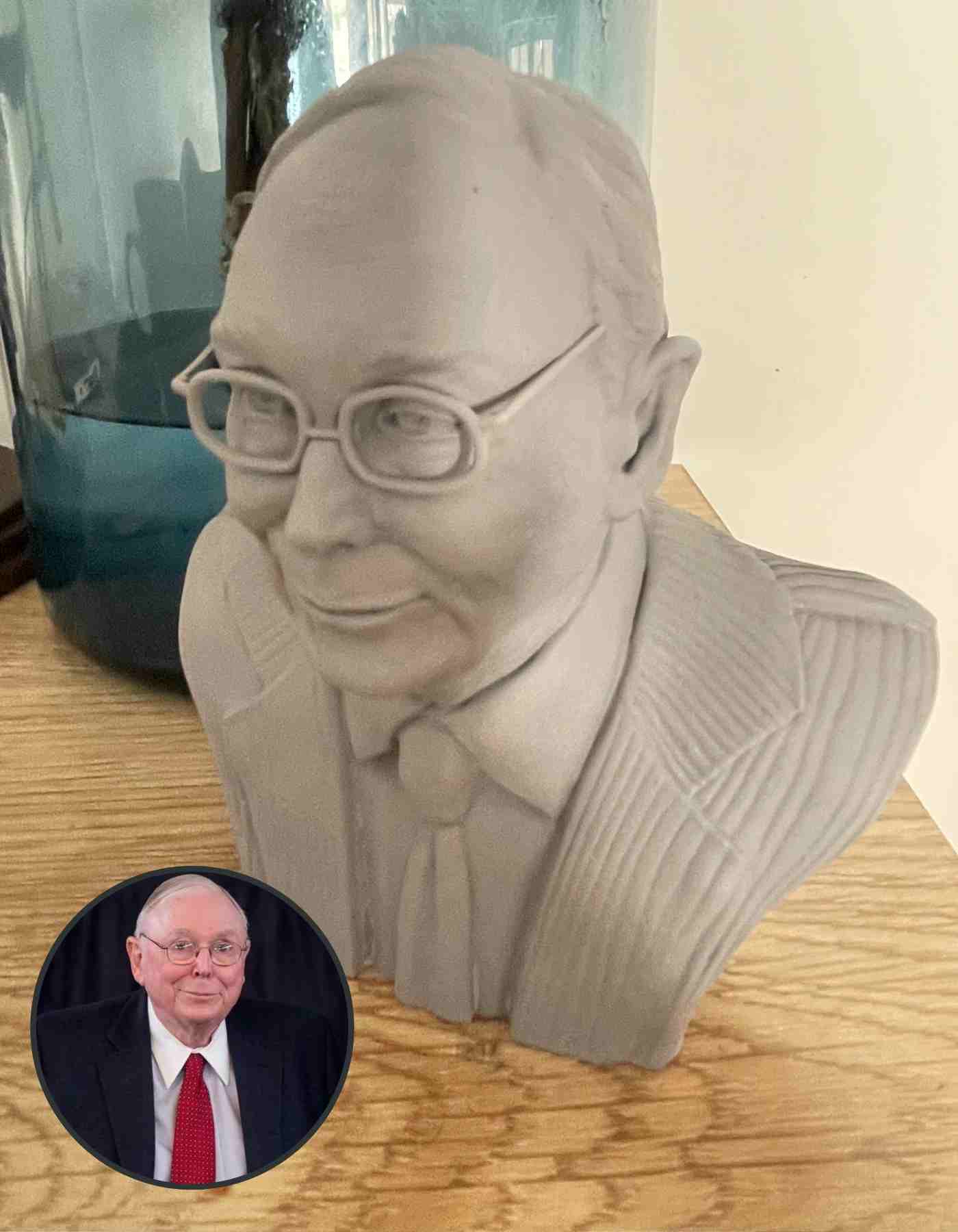 Custom Made Charlie Munger Billionaire , philanthropist, American Investor 3d print,3d Printed Table Top Miniature / Figurine- Investor Gift