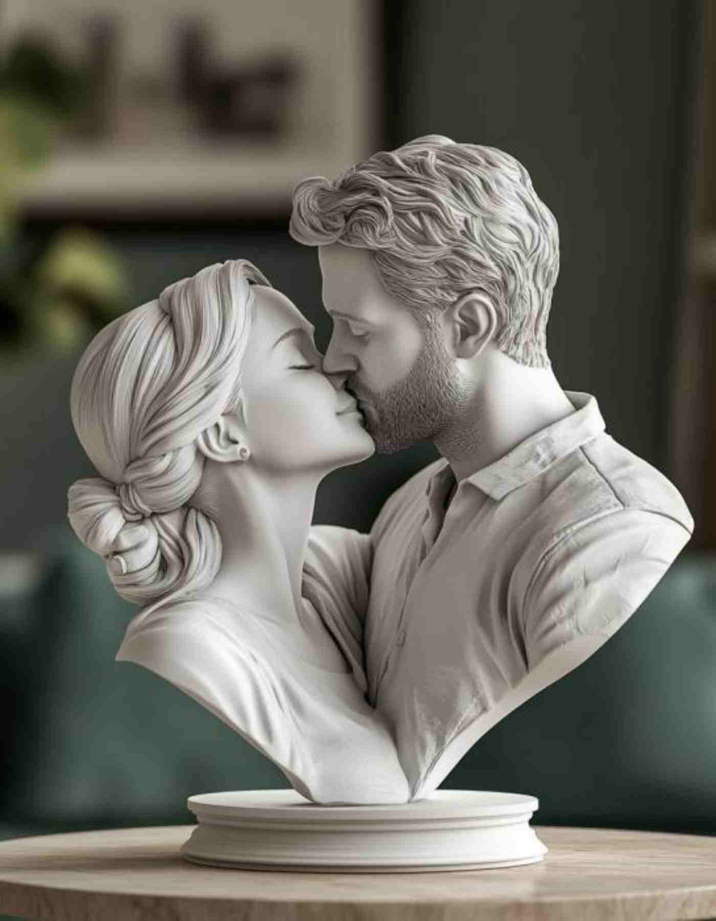 Custom couple Gift- Custom 3D Printed Couple Busts