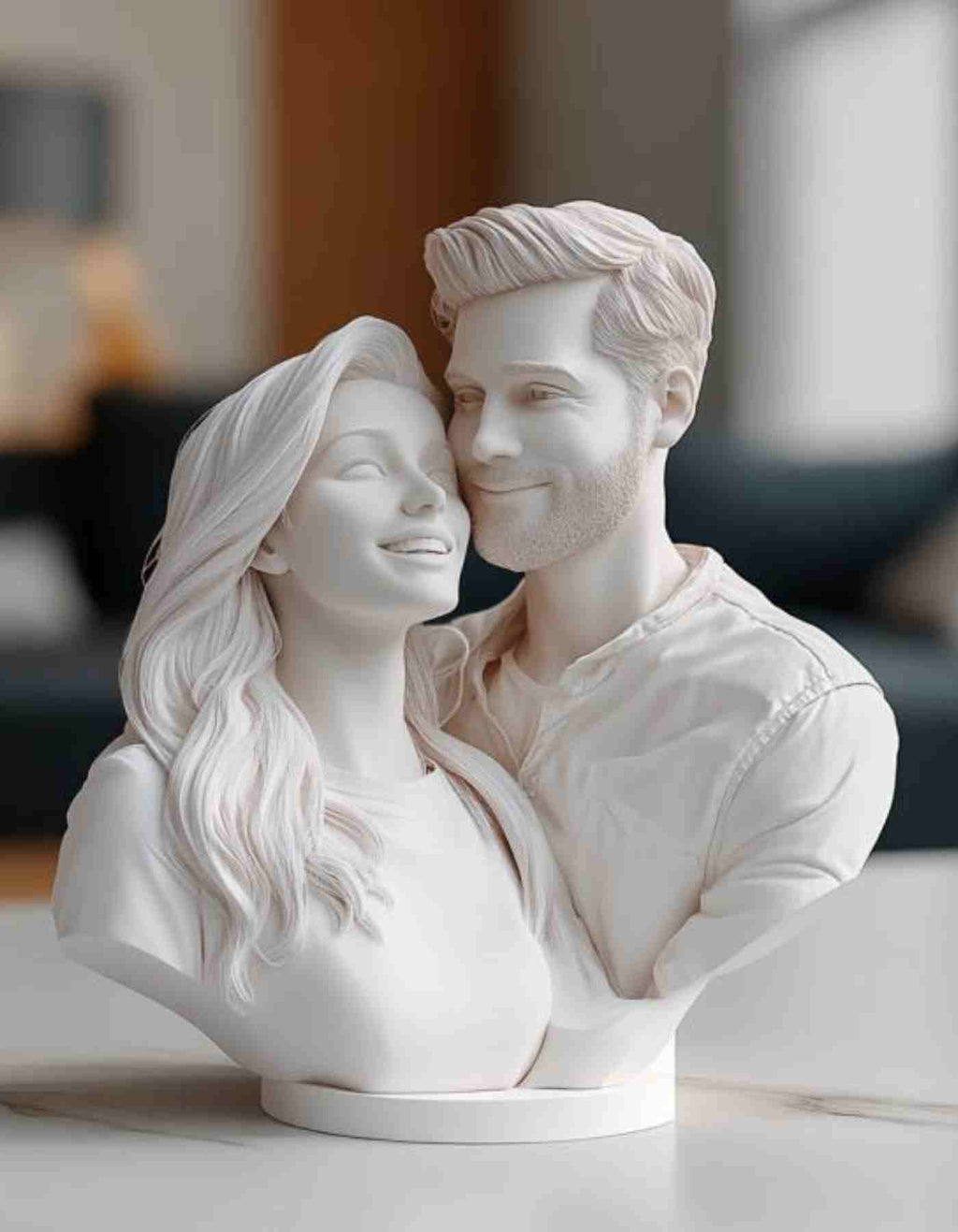 Custom couple Gift- Custom 3D Printed Couple Busts