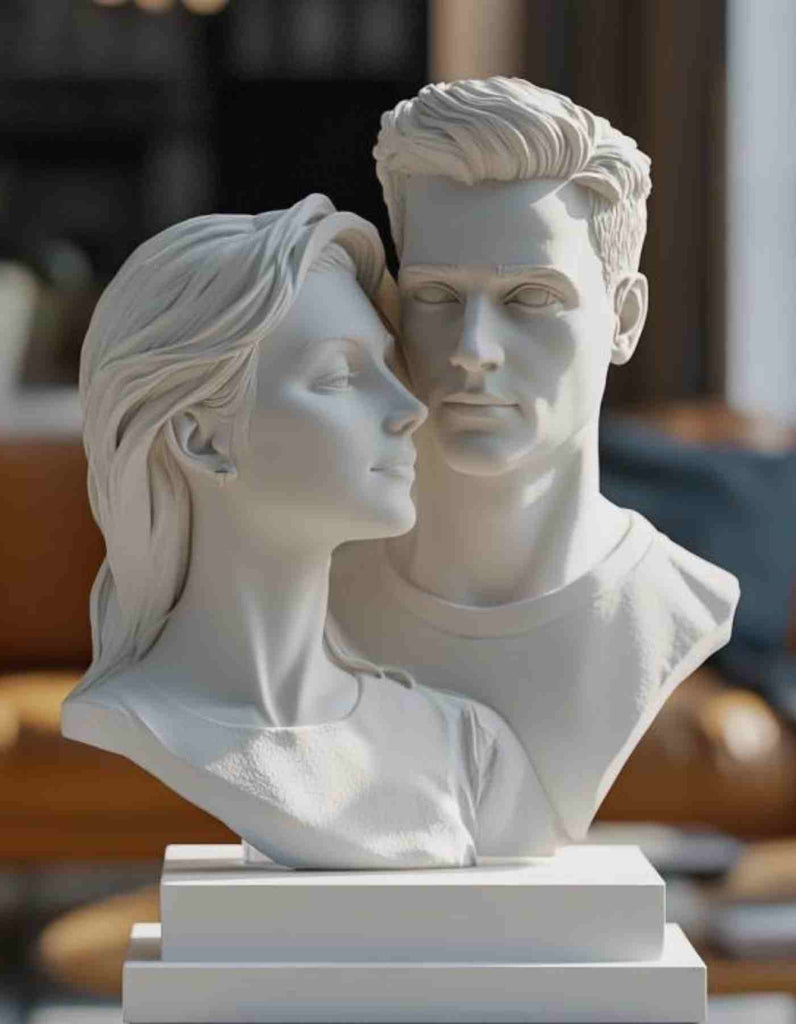 Custom couple Gift- Custom 3D Printed Couple Busts