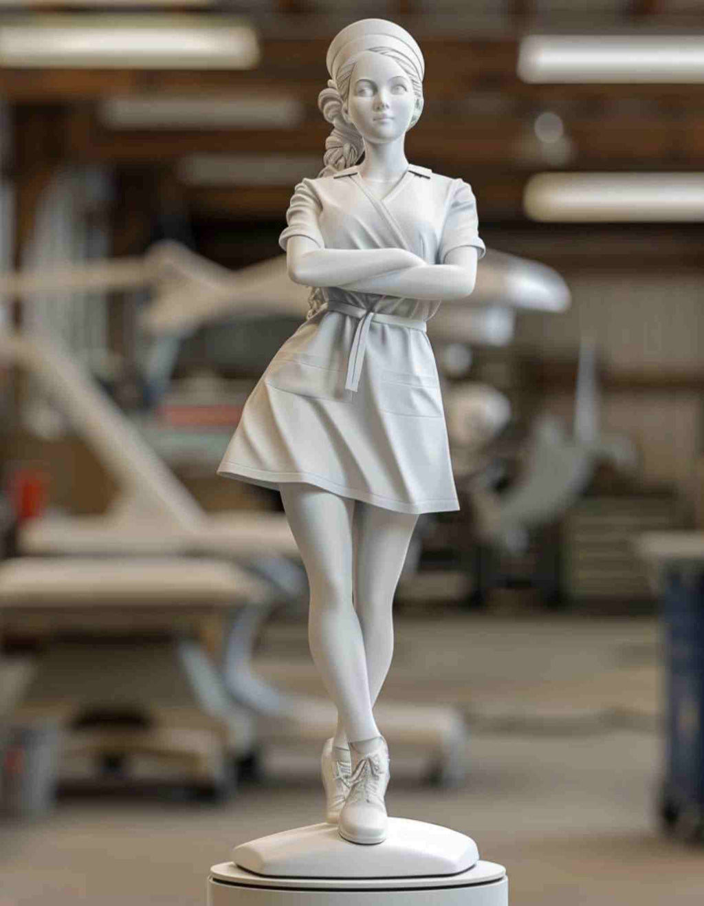 Custom Nurse gifts-Custom 3D Printed Nurse Sculptures - Unique Gifts & Decor