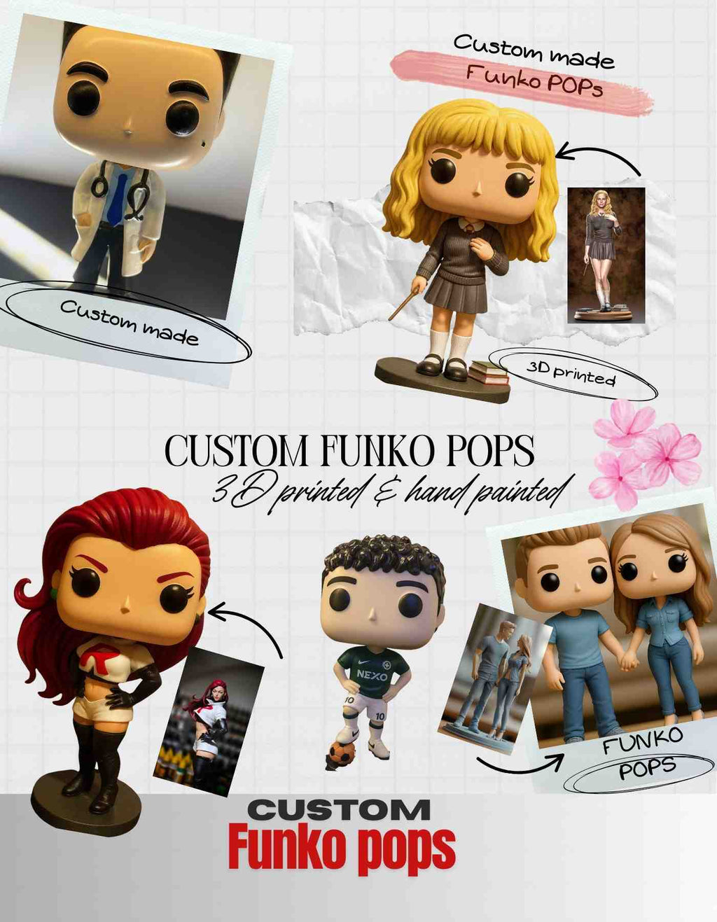 Funko pop alternatives : Custom made similar to Funko Pops for you