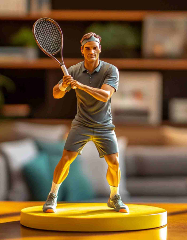 Roger Federer custom figurine -Sculpted in Your Favorite Pose for the Ultimate Tennis Fan Gift!