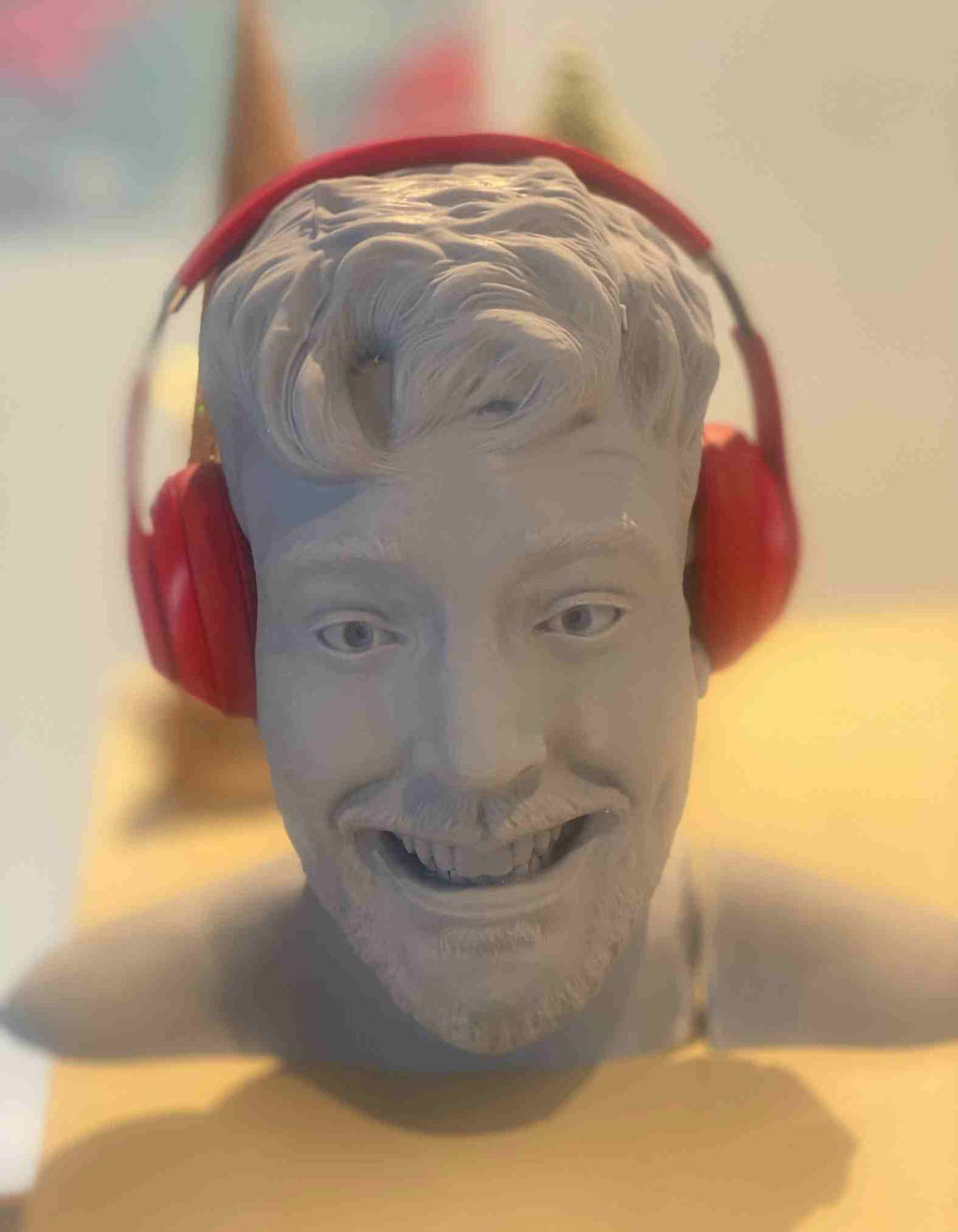 Customized Life-Size Head Sculpt & Headphone Stand - Unique Design