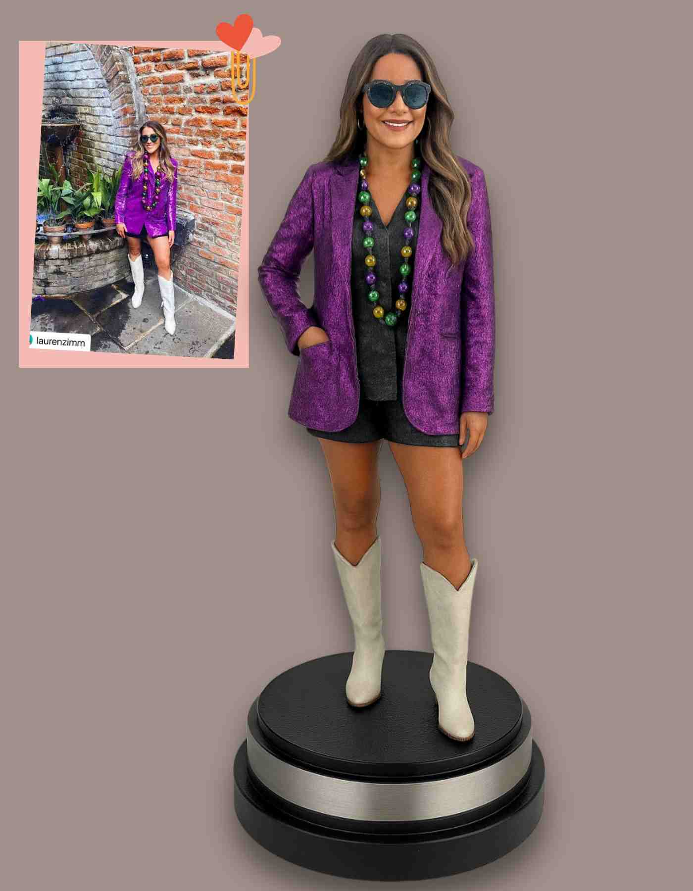 Get your Mardi Gras Figurine in your fave Outfit