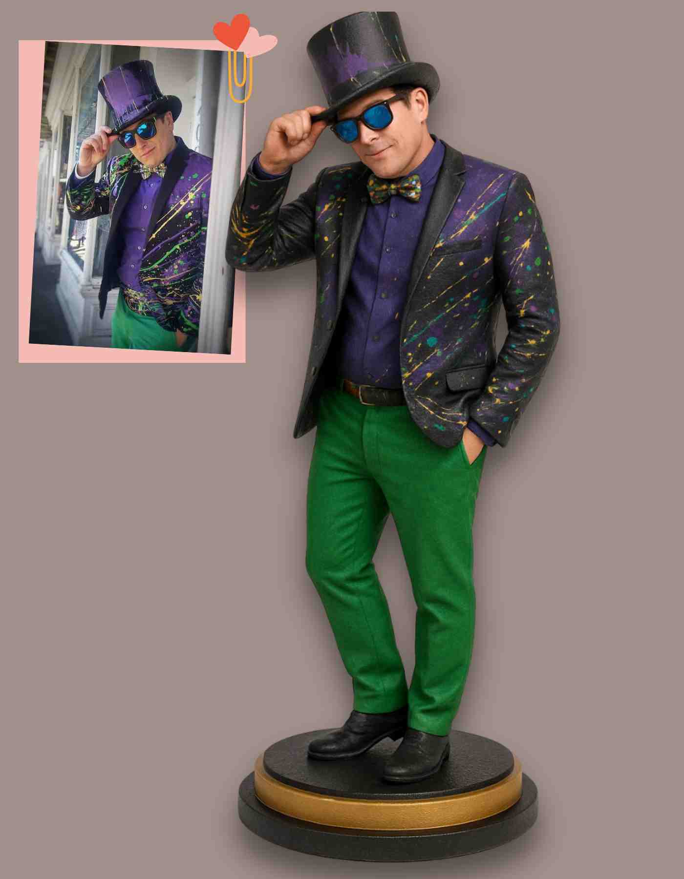 Get your Mardi Gras Figurine in your fave Outfit