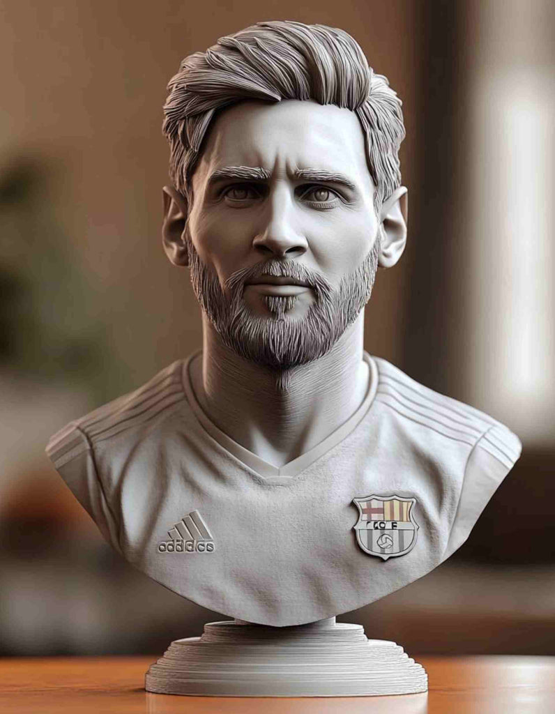 Messi Sculpture/Custom sculpted soccer star  Messi/ Unique Gift/ soccer lover gift/Messi Bust Or Figurine