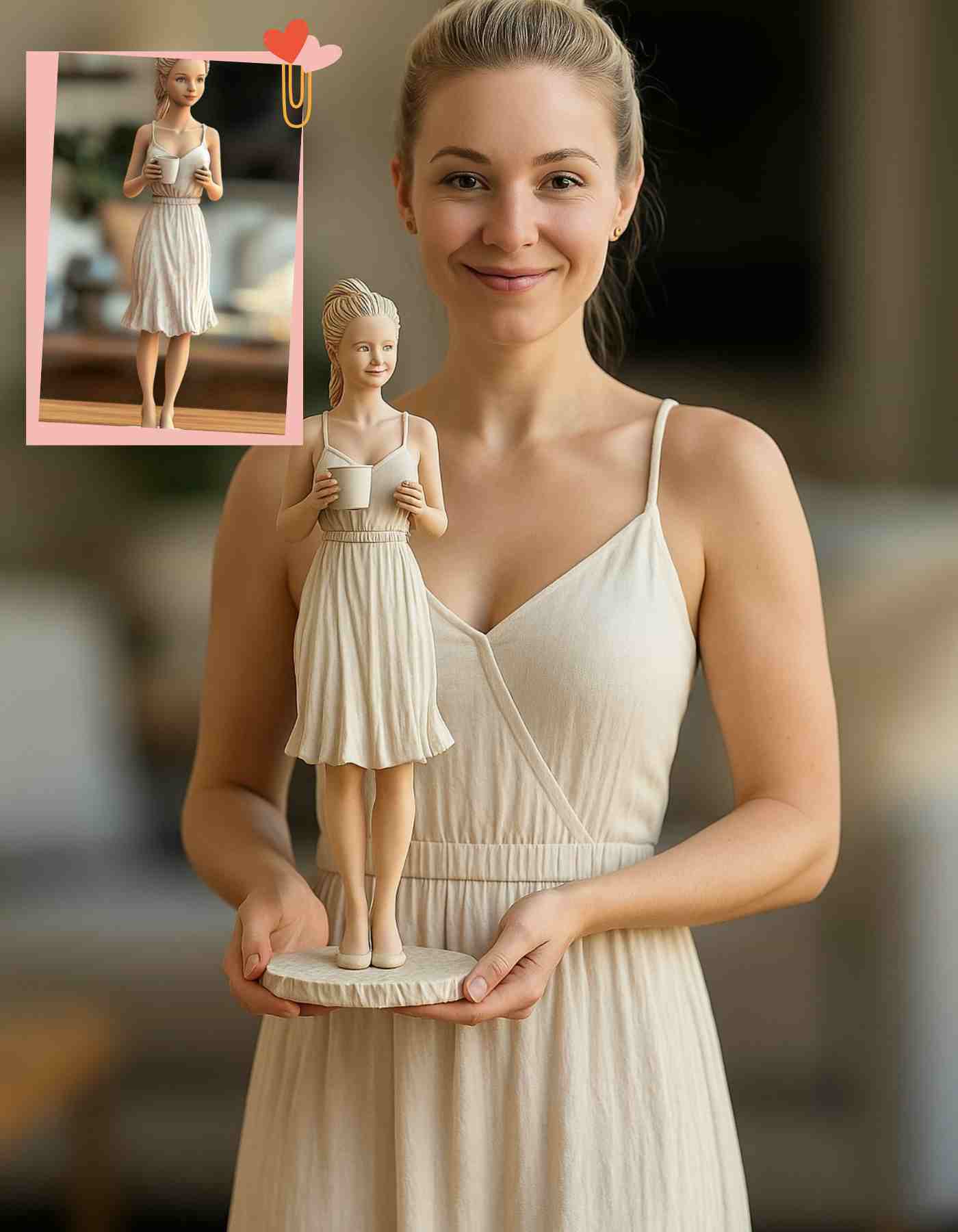 Custom gifts for girlfriend : Personalized 3D Sculpture of herself She’ll Love!