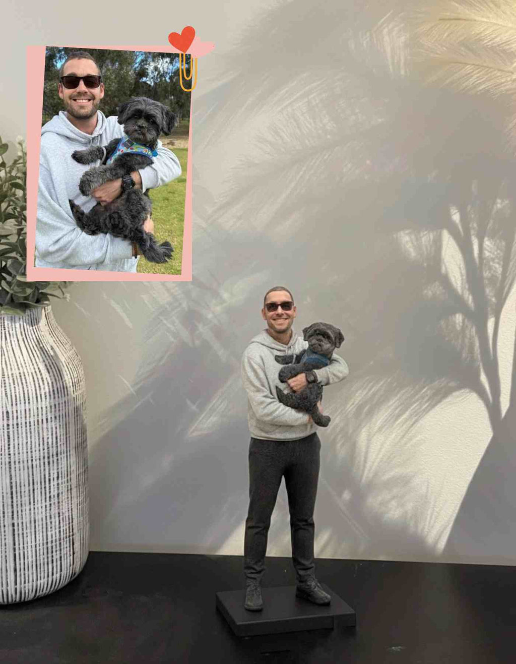 Custom dog and human figurine: For the Duo That Plays as One 💑