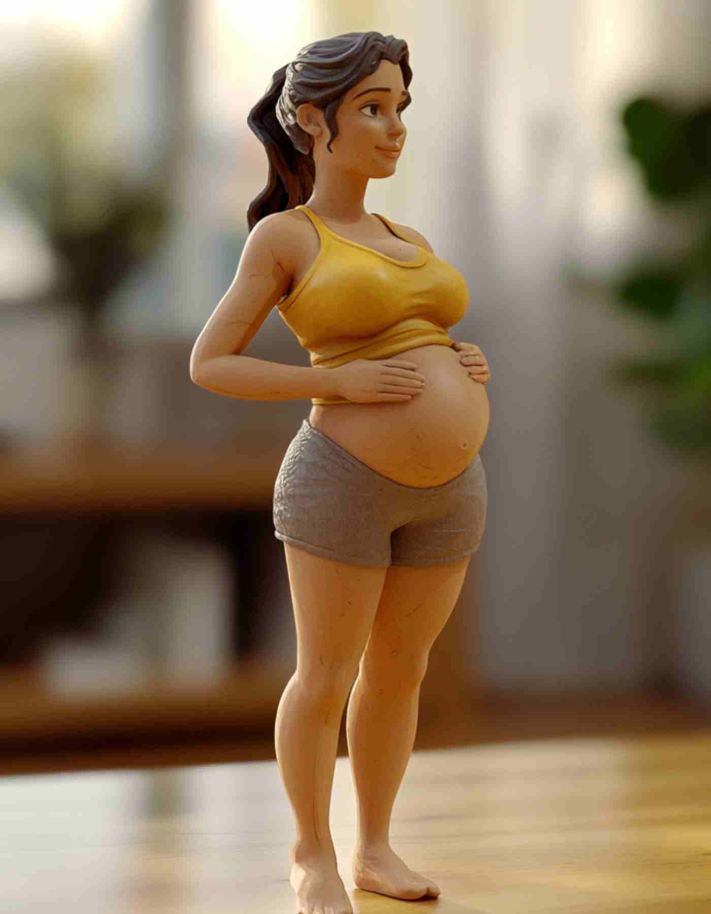 Pregnancy Sculpture – Custom 3D Figurine Keepsake for Expectant Mothers