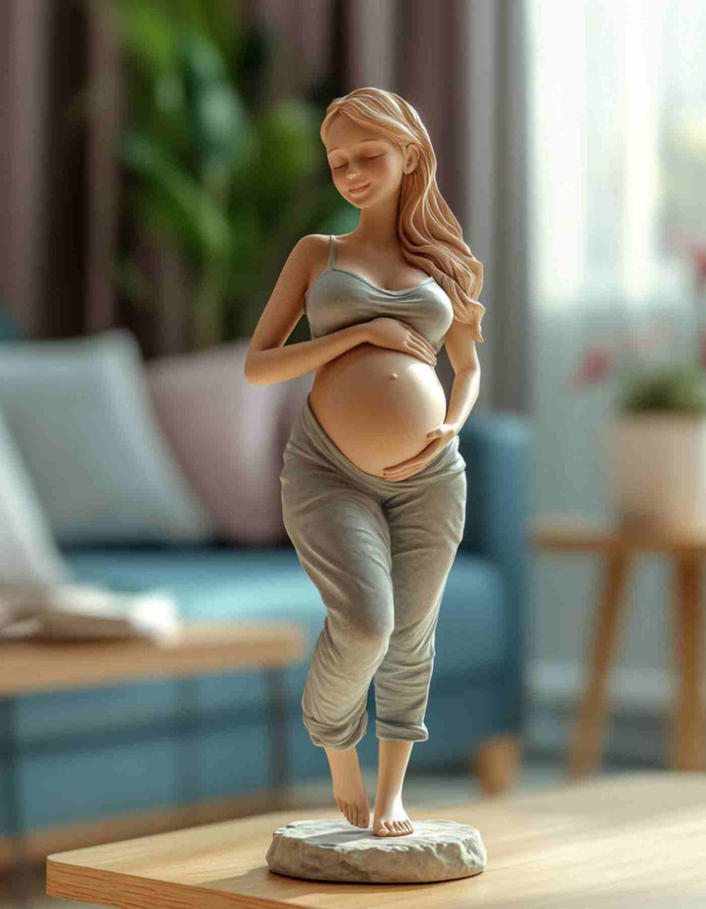 Pregnancy Sculpture – Custom 3D Figurine Keepsake for Expectant Mothers