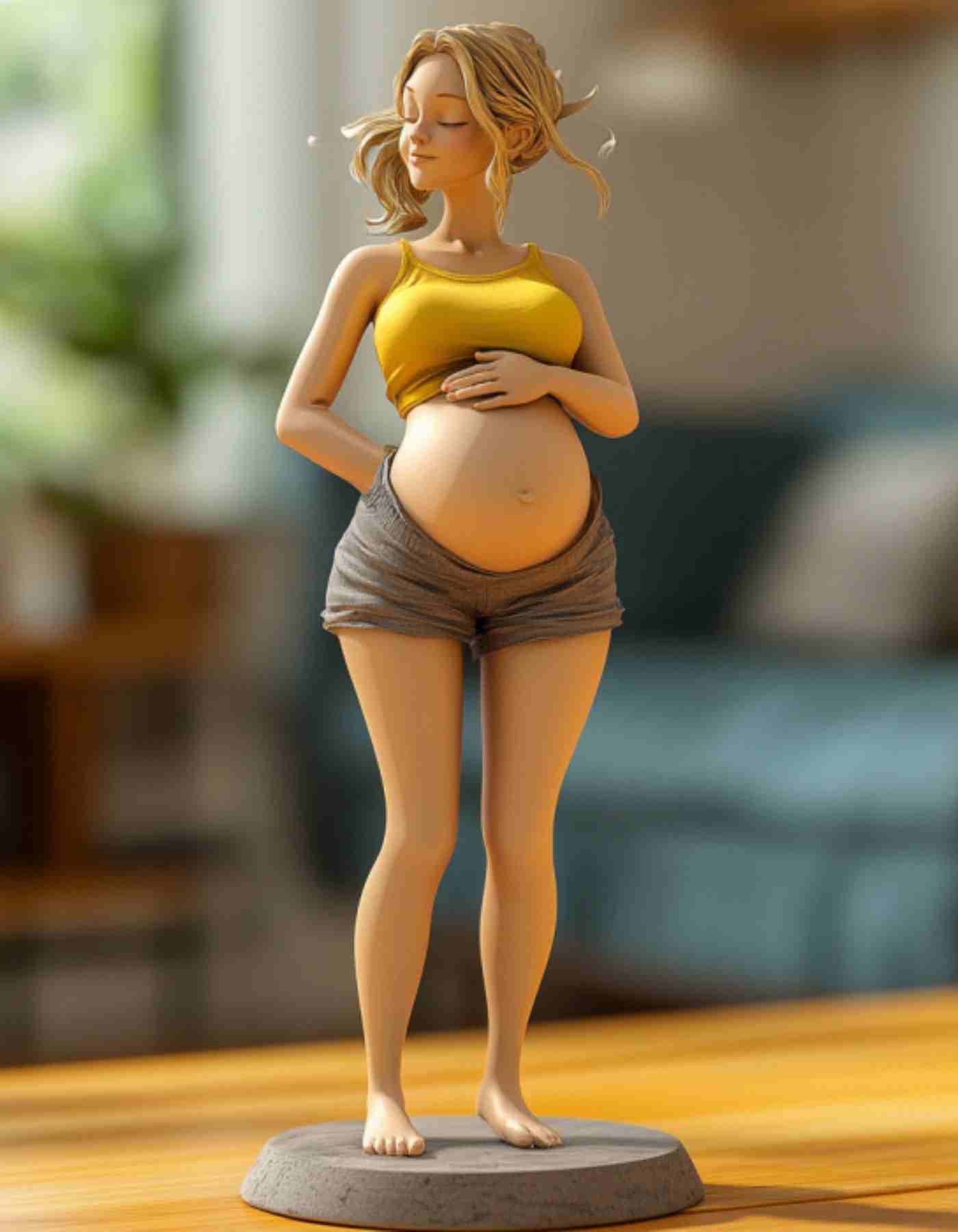 Pregnancy Sculpture – Custom 3D Figurine Keepsake for Expectant Mothers