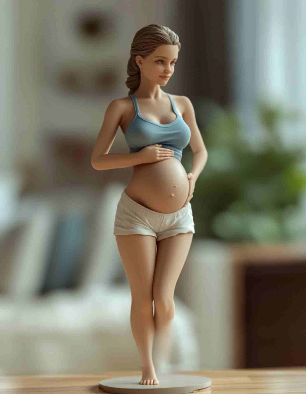 Pregnancy Sculpture – Custom 3D Figurine Keepsake for Expectant Mothers