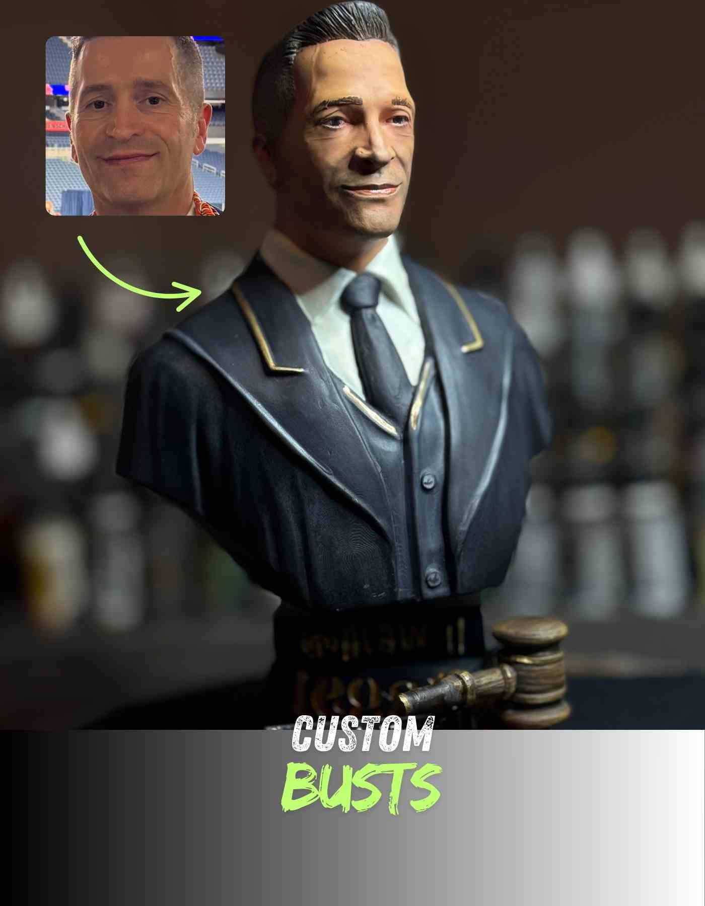 Unique gifts for attorneys : Custom Lawyer sculpture