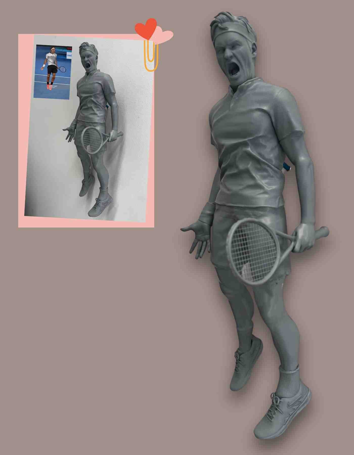 Roger Federer custom figurine -Sculpted in Your Favorite Pose for the Ultimate Tennis Fan Gift!