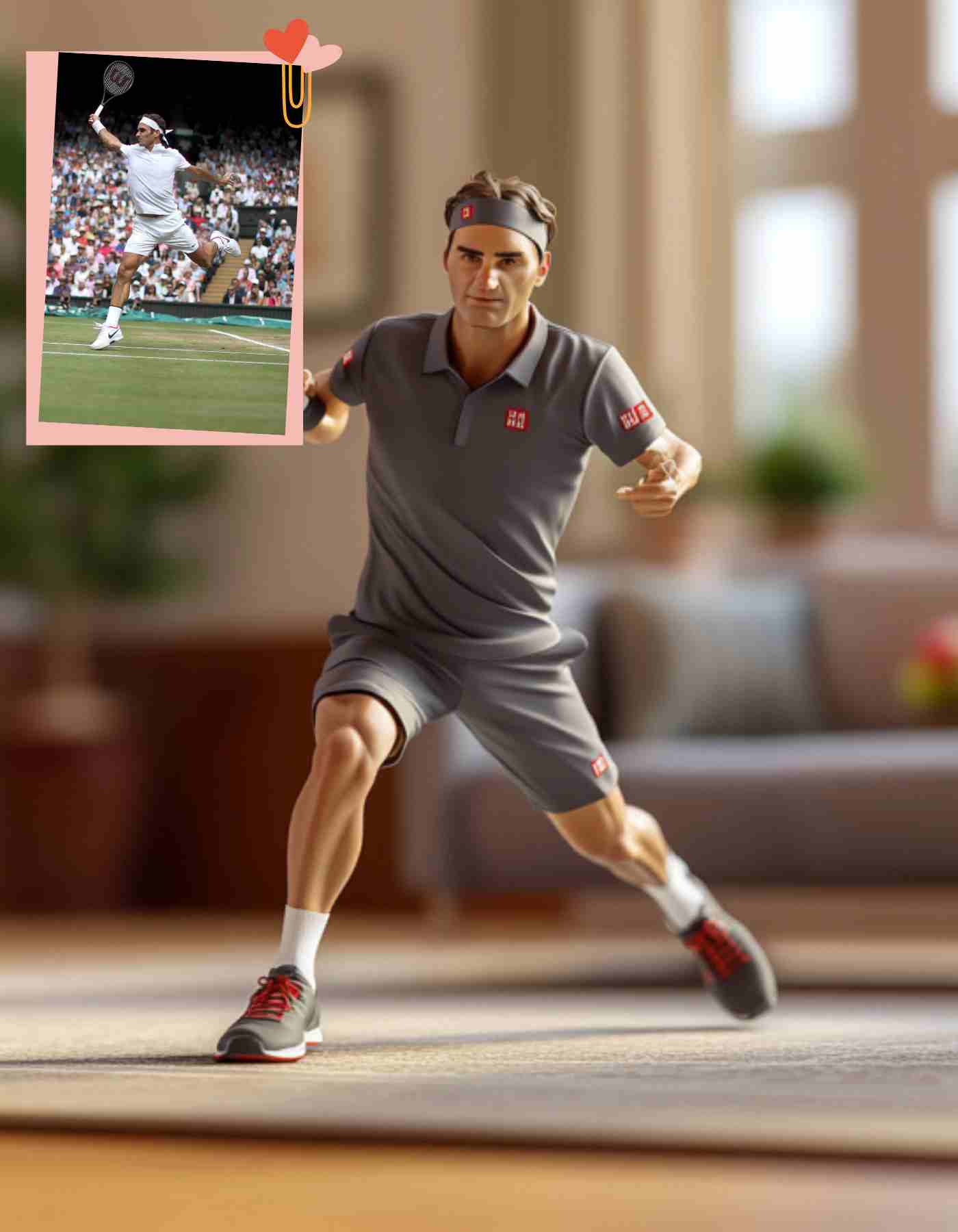 Roger Federer custom figurine -Sculpted in Your Favorite Pose