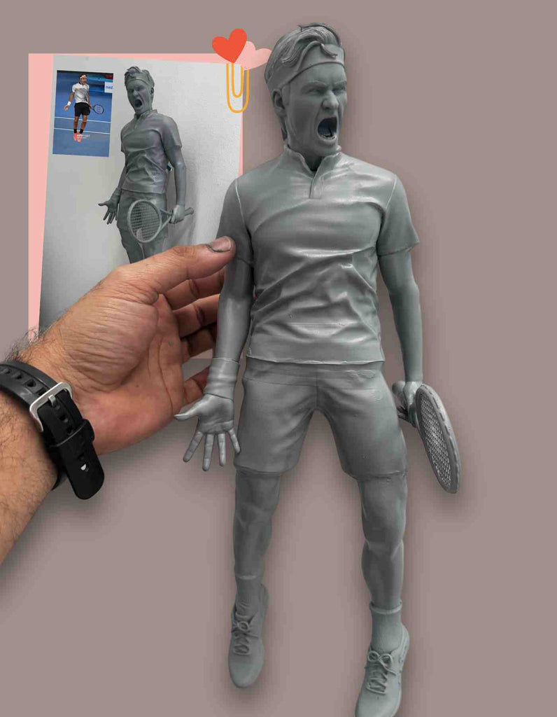 Roger Federer custom figurine -Sculpted in Your Favorite Pose for the Ultimate Tennis Fan Gift!