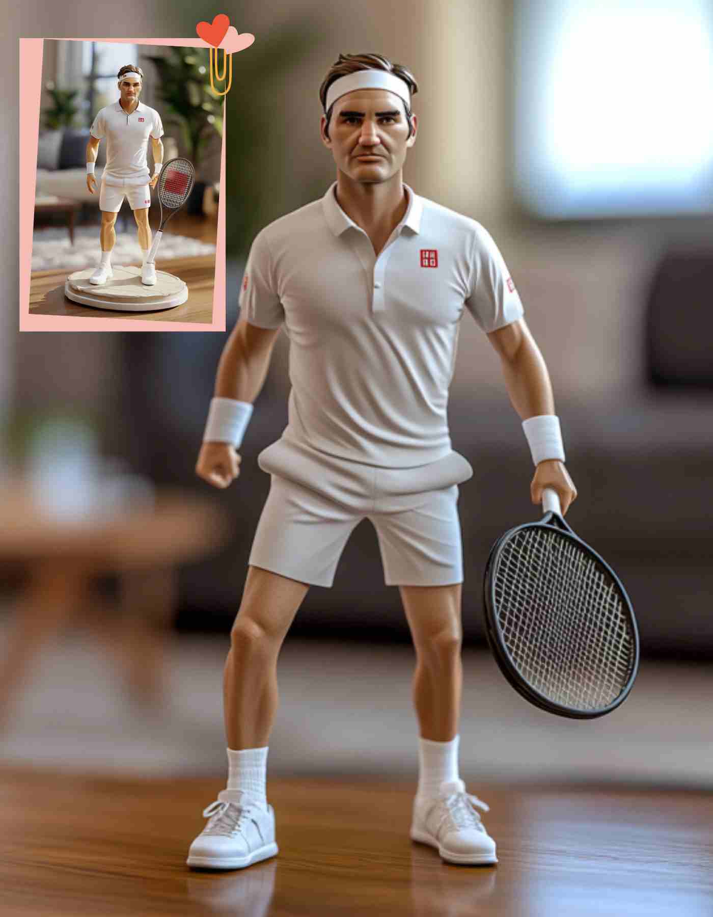 Roger Federer custom figurine -Sculpted in Your Favorite Pose