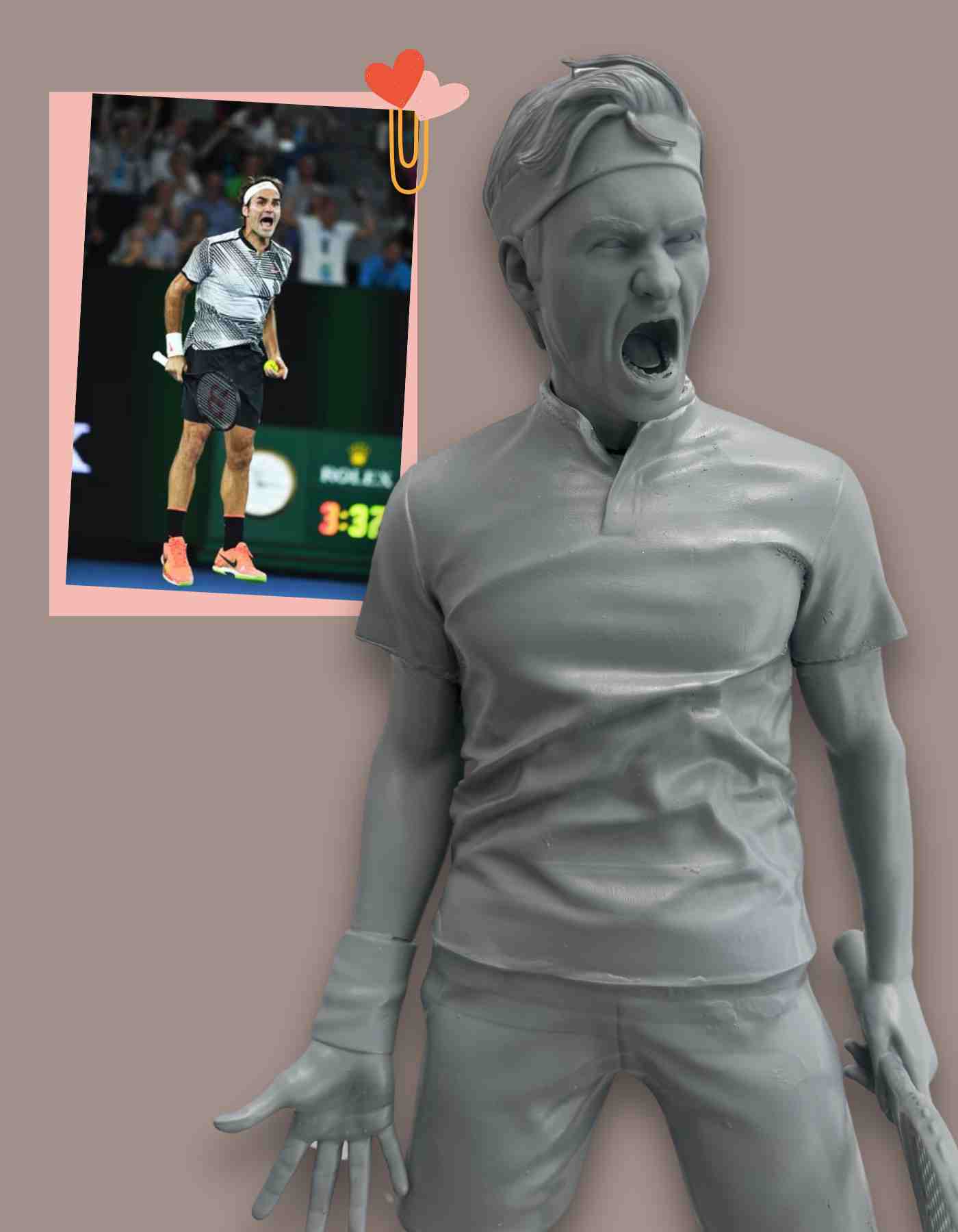 Roger Federer custom figurine -Sculpted in Your Favorite Pose for the Ultimate Tennis Fan Gift!