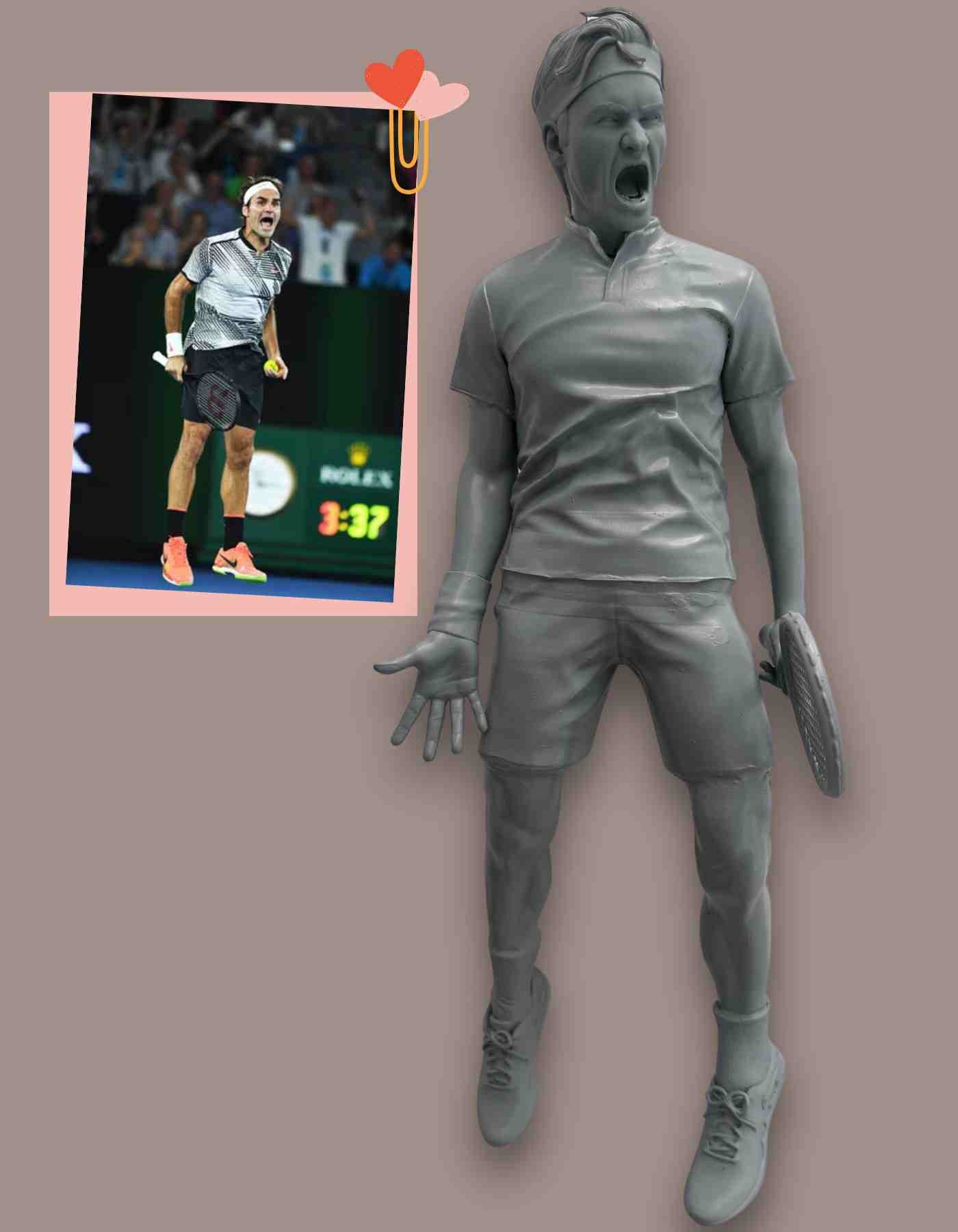 Roger Federer custom figurine -Sculpted in Your Favorite Pose