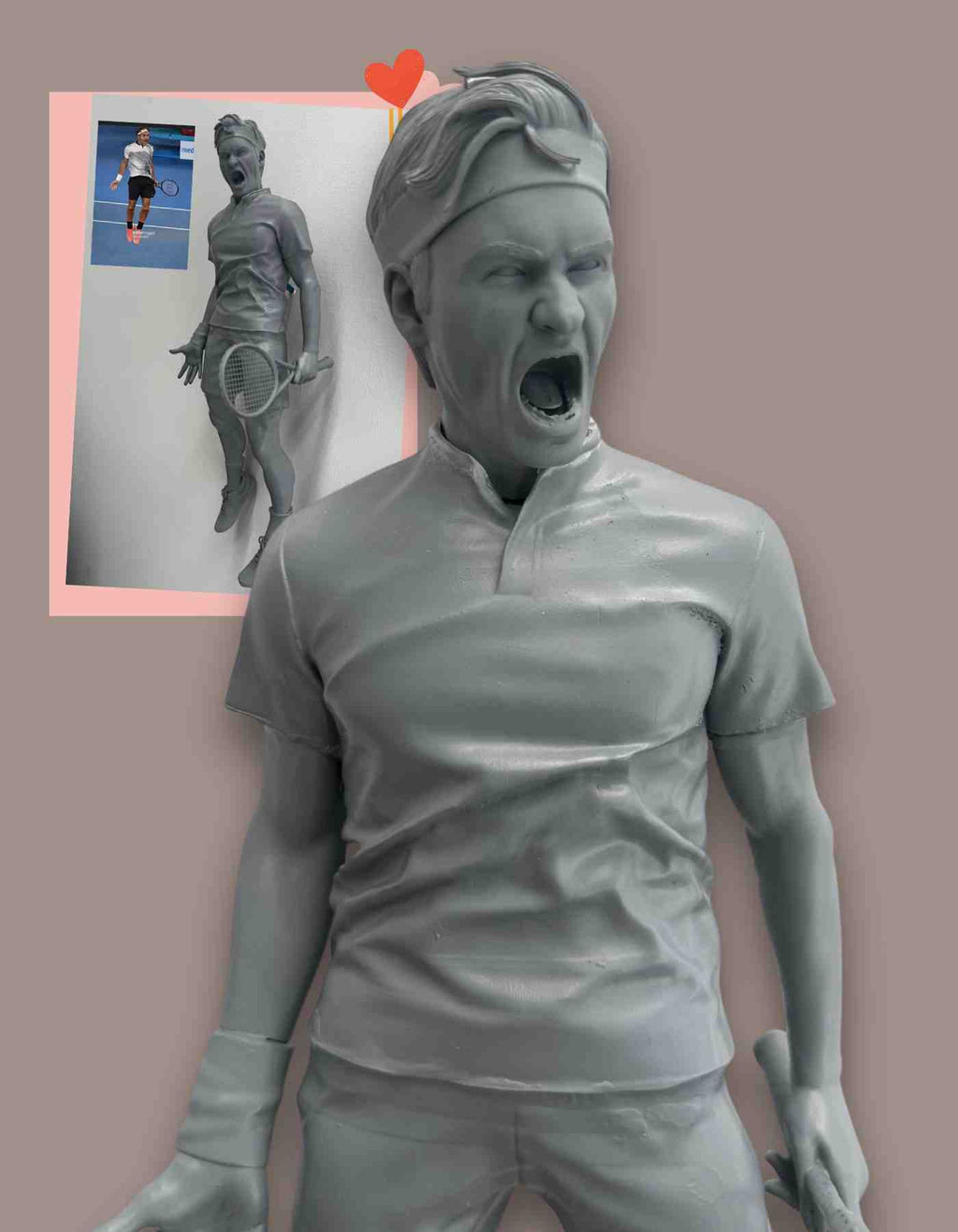 Roger Federer custom figurine -Sculpted in Your Favorite Pose for the Ultimate Tennis Fan Gift!