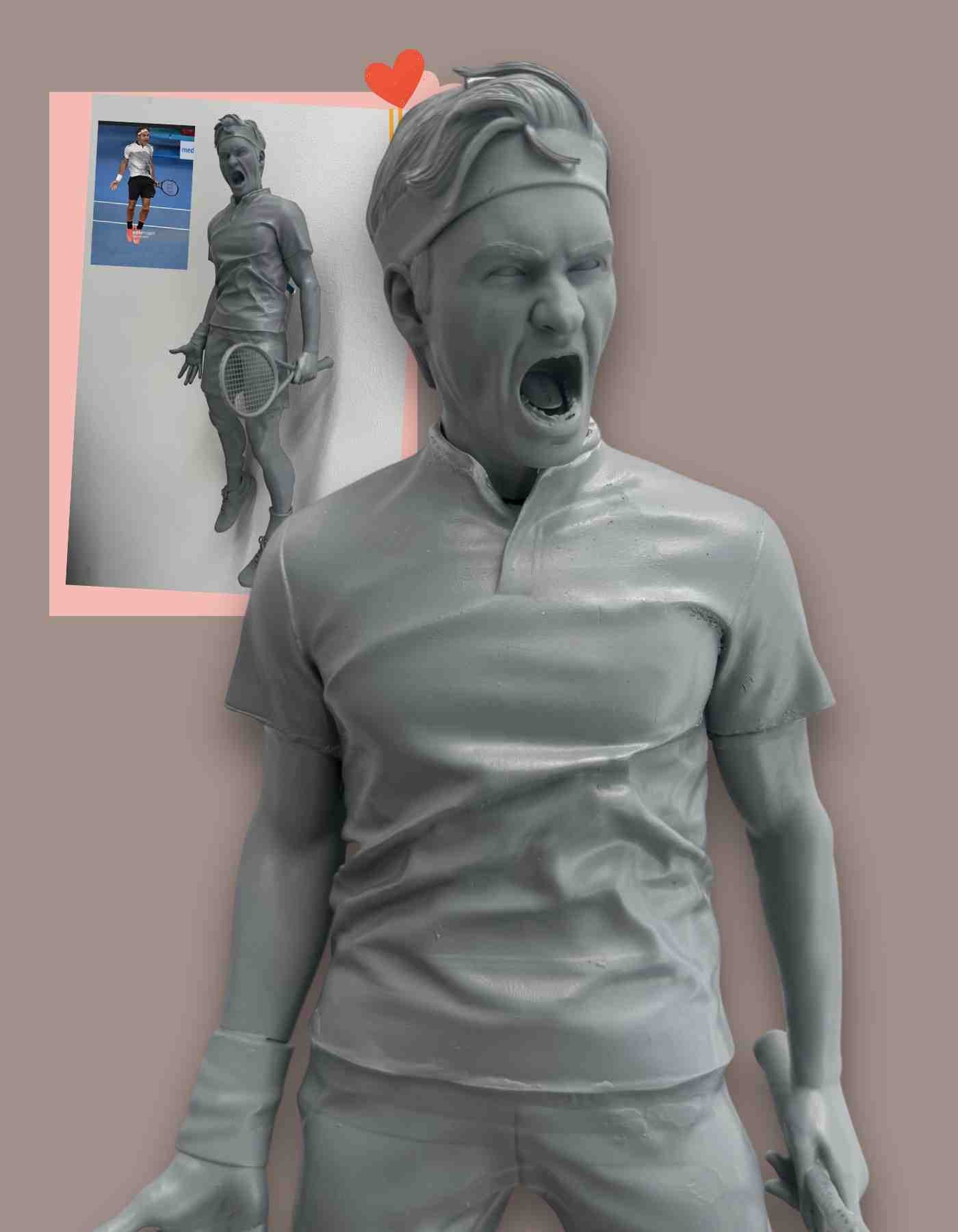 Roger Federer custom figurine -Sculpted in Your Favorite Pose for the Ultimate Tennis Fan Gift!