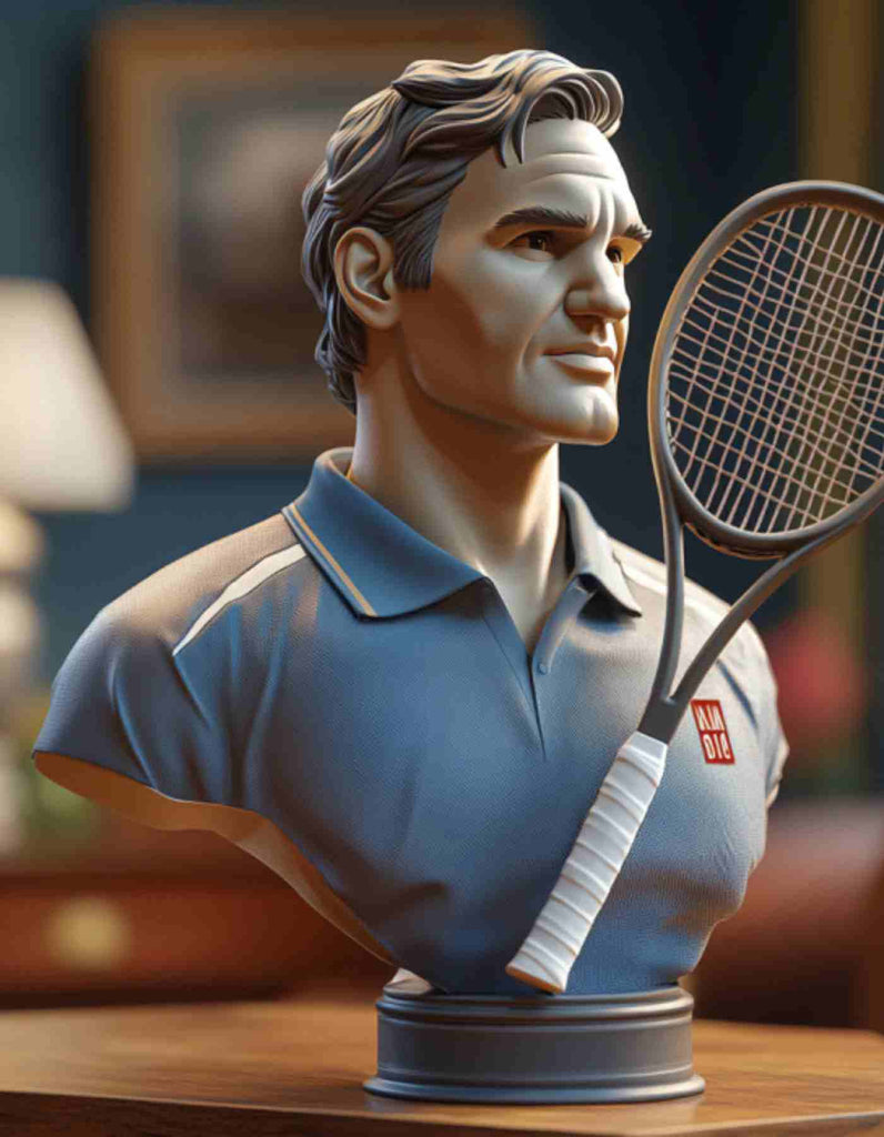 Roger Federer custom figurine -Sculpted in Your Favorite Pose for the Ultimate Tennis Fan Gift!