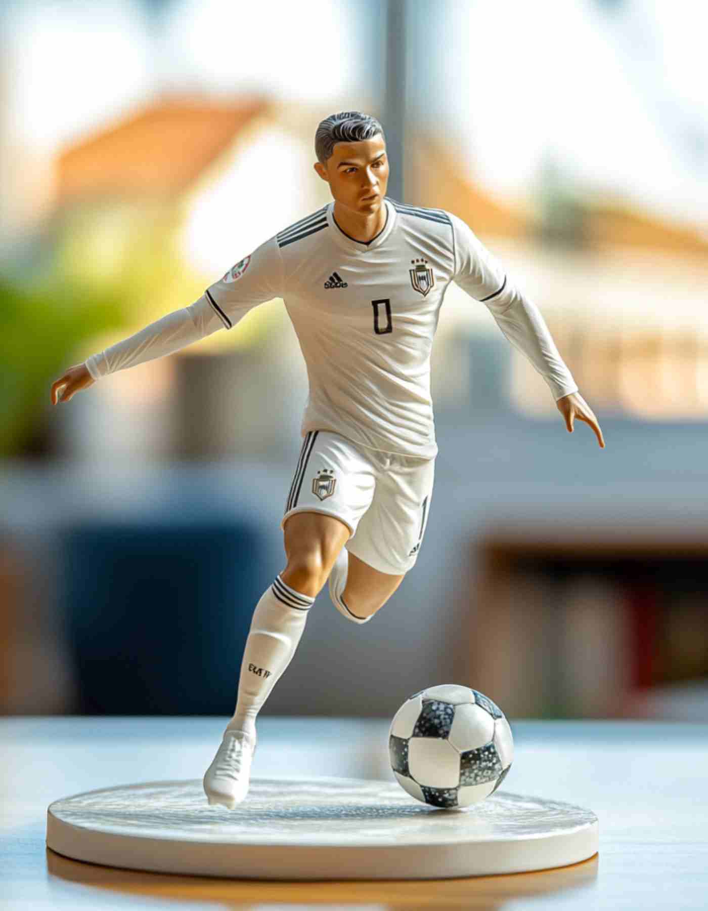 Ronaldo action figure:  Custom made Soccer star  Figurines & Busts