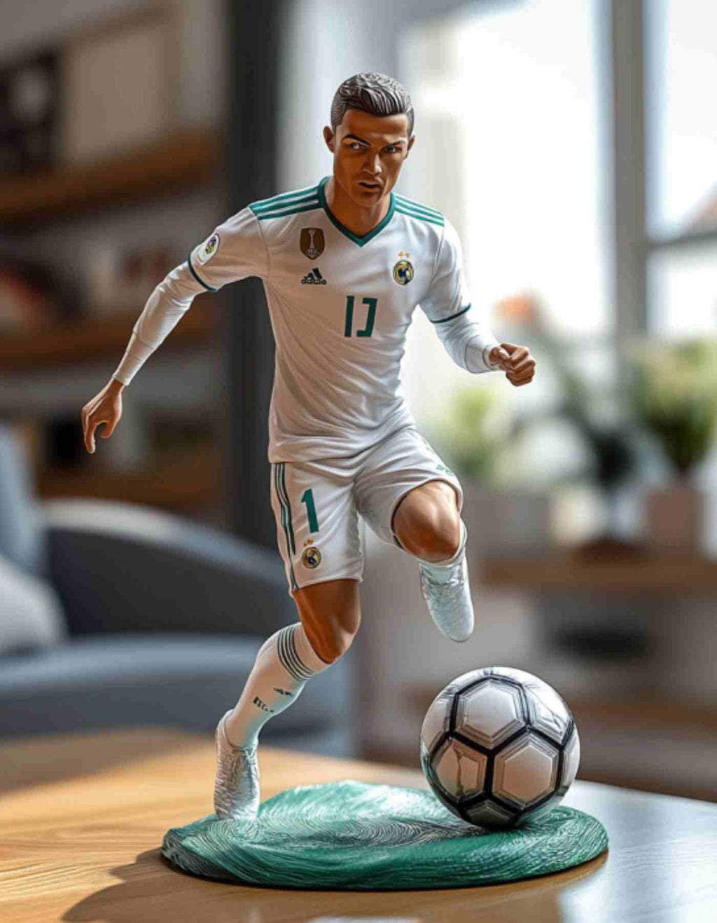 Ronaldo action figure:  Custom made Soccer star  Figurines & Busts