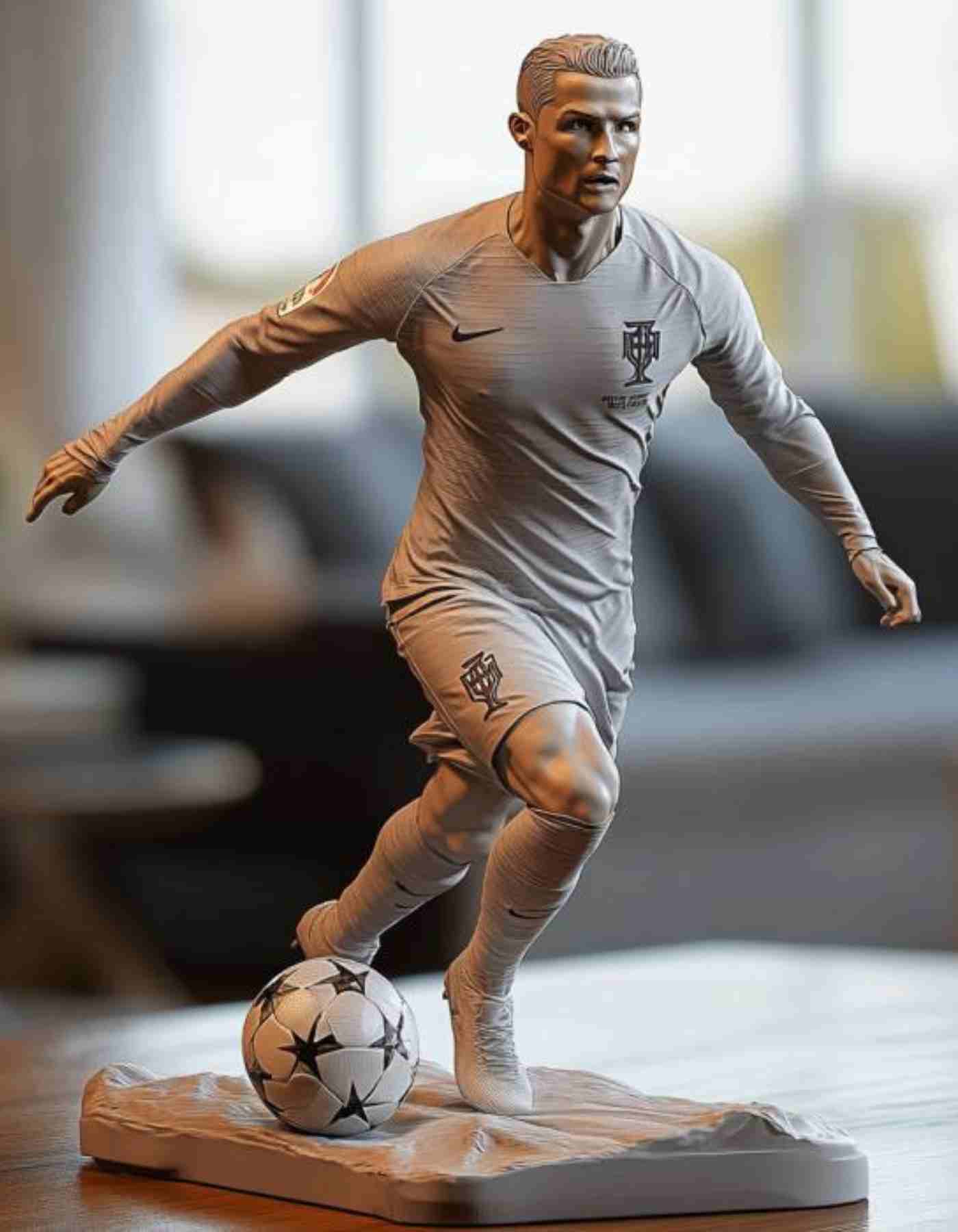 Ronaldo action figure:  Custom made Soccer star  Figurines & Busts