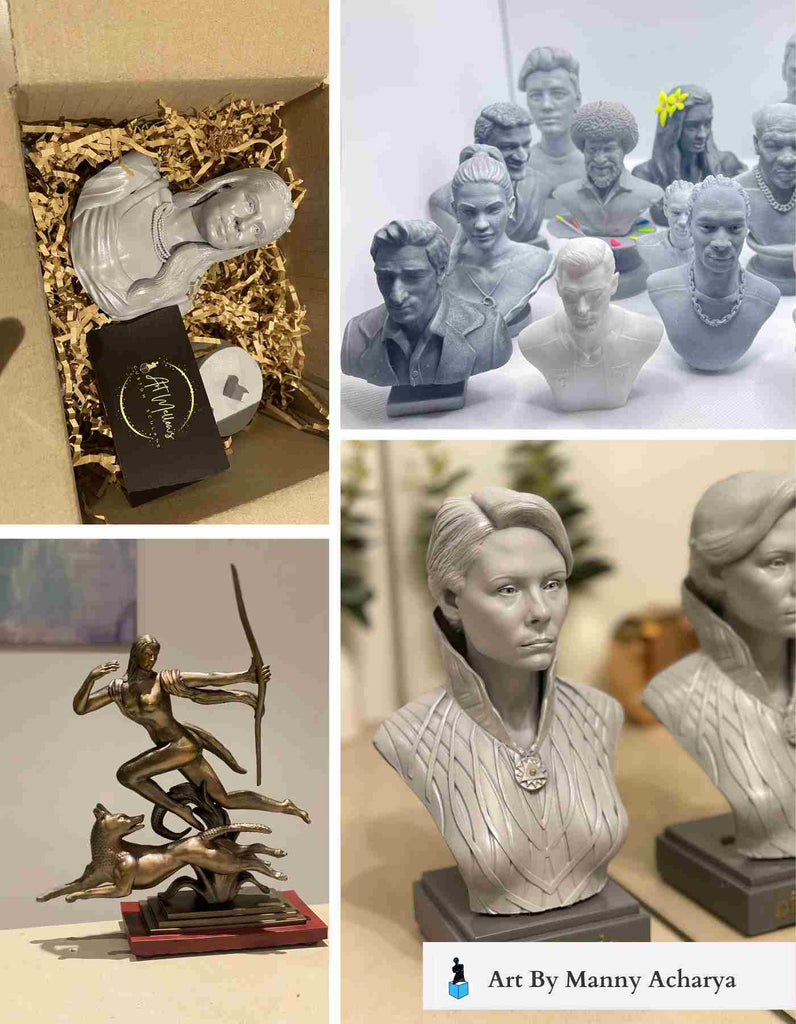 Personalized Custom 3d Sculpt, 3D printed Gift items,Human Sculpture Art for Room Décor, Custom 3D Printing,  Bust & Statue Figurine
