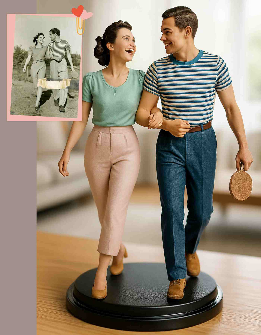 Vintage photo to 3d figurine
