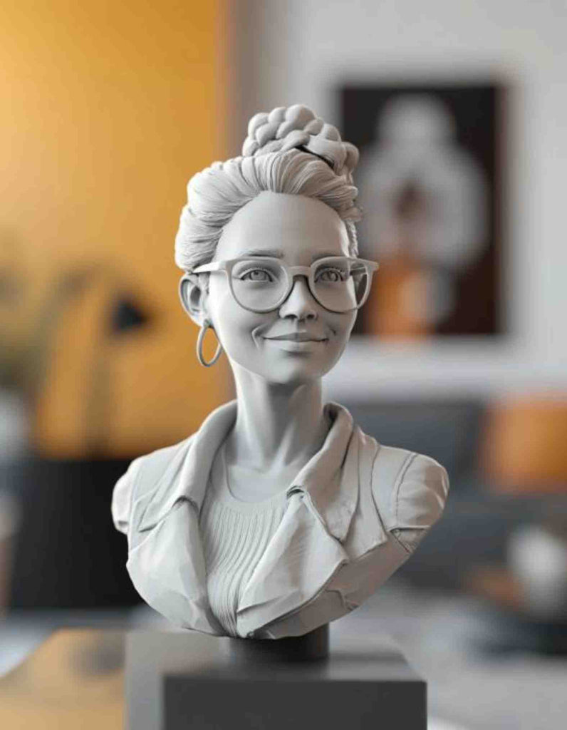 Custom 3D Sculpture Woman, Elegant 3D printed Woman Bust Sculpture – Modern Art Decor, Custom  3D Gifts, 3D Sculpt Art for Room Décor