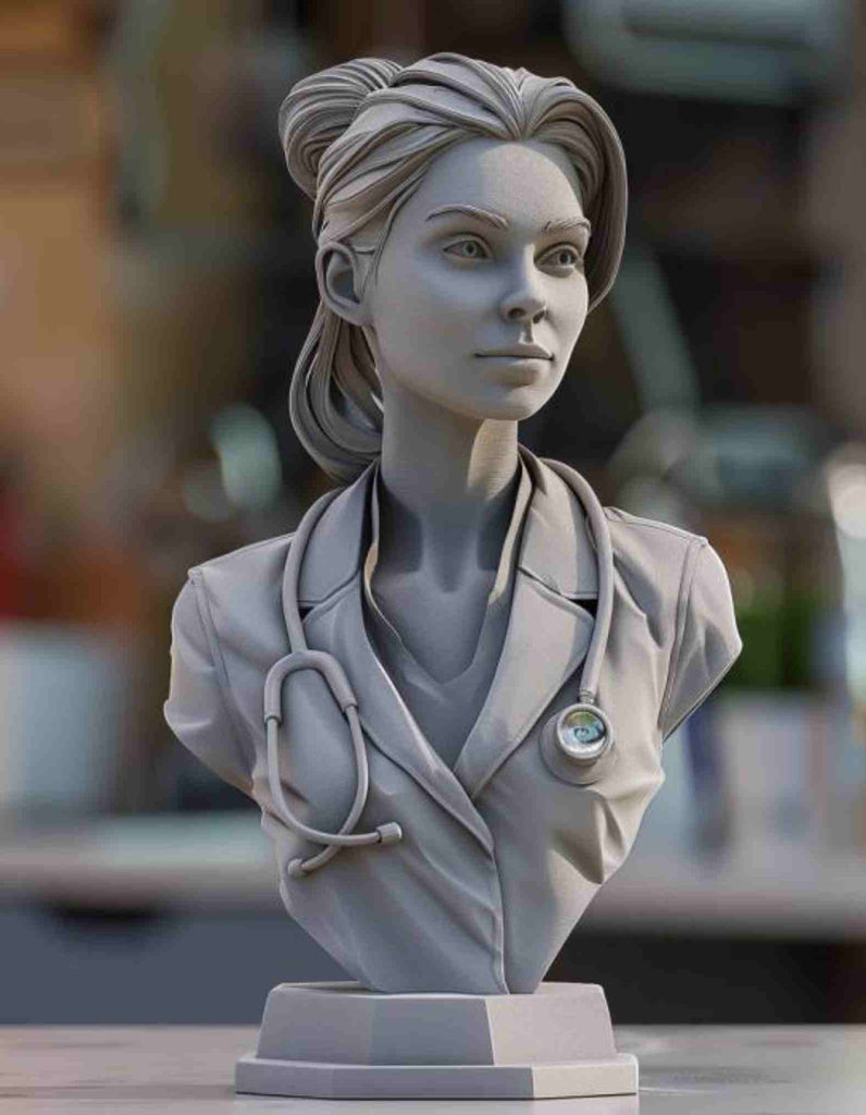 Custom Nurse gifts-Custom 3D Printed Nurse Sculptures - Unique Gifts & Decor